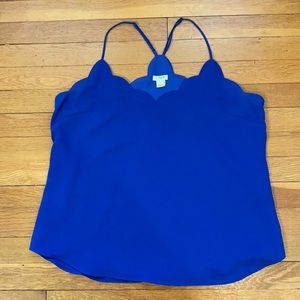 J Crew scalloped edge tank top